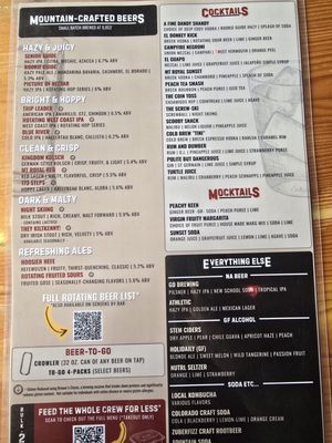 Menu photo 1 Highside Brewing - Breckenridge Breckenridge, CO Menu photo 1 Highside Brewing - Breckenridge Breckenridge, CO