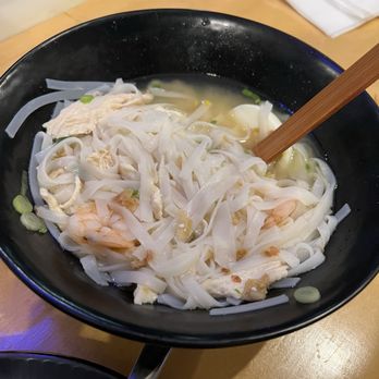 Rice Forest - Chicken noodle rice soup. Yellow miso based soup. Pretty strong taste - Asian Fusion Near Me - Fayetteville, Arkansas Rice Forest - Chicken noodle rice soup. Yellow miso based soup. Pretty strong taste - Asian Fusion Near Me - Fayetteville, Arkansas