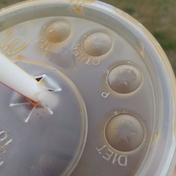 Proof its in a soda cup with a soda straw.