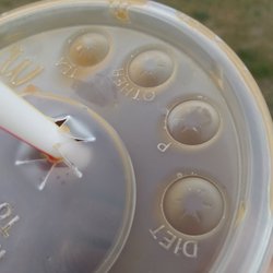 McDonald's - Proof its in a soda cup with a soda straw.