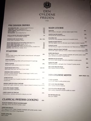 Menu photo 6 Den Gyldene Freden Stockholm, AB