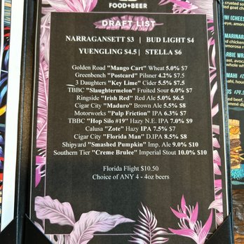 Food + Beer - Current draft list, subject to change I'm sure. 90% local beer! - Burgers Near Me - Venice, Florida Food + Beer - Current draft list, subject to change I'm sure. 90% local beer! - Burgers Near Me - Venice, Florida