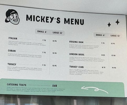 Menu photo 2 Mickey’s Subs Tampa, FL