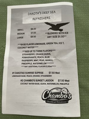 Menu photo 1 Chambo's Beachfront Delicatessen West Haven, CT Menu photo 1 Chambo's Beachfront Delicatessen West Haven, CT