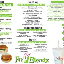 Fit Blendz Nutrition Cafe - Fast-Fit-Food Menu