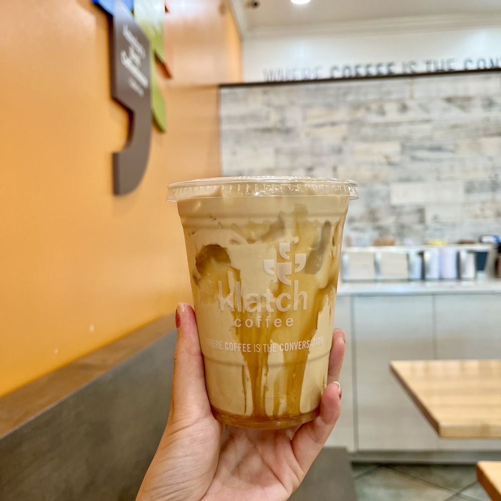 Klatch Coffee - crème brûlée iced latte ($5.25) - Coffee & Tea Near Me - San Dimas, California Klatch Coffee - crème brûlée iced latte ($5.25) - Coffee & Tea Near Me - San Dimas, California