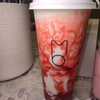 Midtown Boba - Blended strawberry coconut - Bubble Tea Near Me - Miami, Florida Midtown Boba - Blended strawberry coconut - Bubble Tea Near Me - Miami, Florida