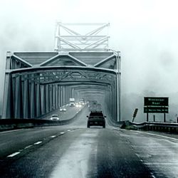 Mississippi River Bridge - "A crown is merely a hat that lets the rain in" The Mighty Mississippi River Bridge.