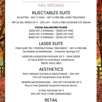 Medimorph - Fall Specials - Save on Injectables, Lasers & More! - Medical Spas Near Me - Crescent Springs, Kentucky