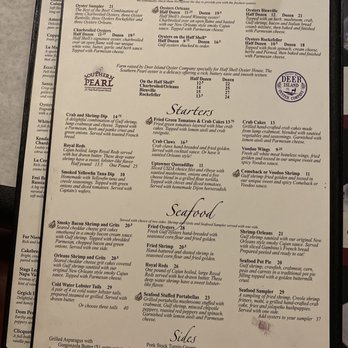 Half Shell Oyster House - Menu - Seafood Near Me - Biloxi, Mississippi