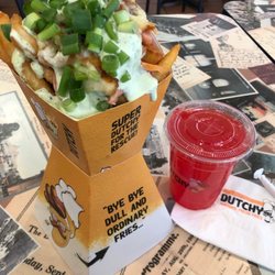 Dutchy Fries - Wake up NY - fries, with lox, melted scallion cream cheese, and chopped scallion on top - yummy!