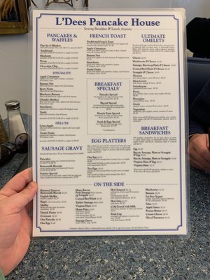 Menu photo 7 L 'Dees Pancake House Front Royal, VA Menu photo 7 L 'Dees Pancake House Front Royal, VA