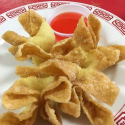 New China Restaurant - They are pretty good. The out side is nice a crispy and the cheese is creamy.