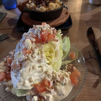Backdraft BBQ at Gresham Lodge - Real steakhouse iceberg wedge! No romaine. Crisp,cold and delicious - Smokehouse Near Me - Woodruff, Wisconsin