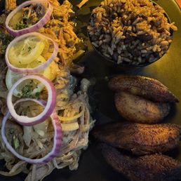Cuban Style Roasted Pulled Pork with plantains and rice/beans Cuban Style Roasted Pulled Pork with plantains and rice/beans