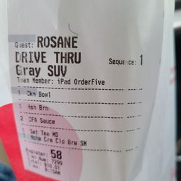 Bag receipts