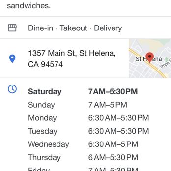 The Model Bakery - Business hours posted on Google. - Bakeries Near Me - Saint Helena, California The Model Bakery - Business hours posted on Google. - Bakeries Near Me - Saint Helena, California