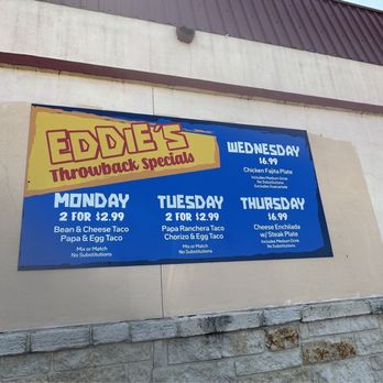 Eddie's Taco House - Weekday specials - Tacos Near Me - San Antonio, Texas Eddie's Taco House - Weekday specials - Tacos Near Me - San Antonio, Texas