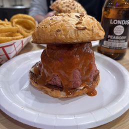 Junior Roast Beef Light BBQ Onion Roll Junior Roast Beef Light BBQ Onion Roll