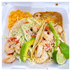 La Tapatia Mexican Grill - shrimp tacos combo