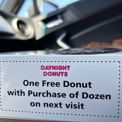 Daynight Donuts - Free donut coupon!!