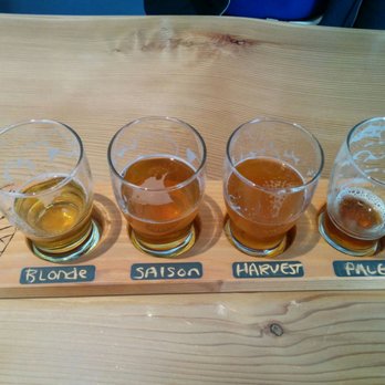 Mount Arrowsmith Brewing - flight of beer - Breweries Near Me - Parksville, British Columbia