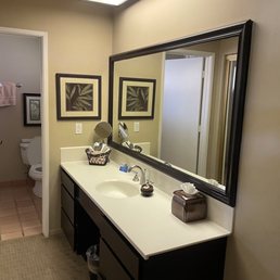 Sink and bathroom area