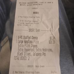 Domino's Pizza - Extra marinara that doesn't exist