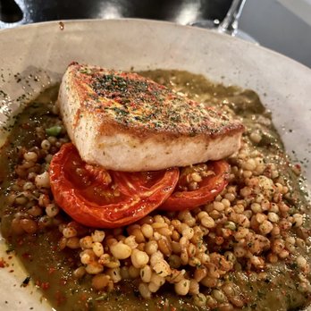 Pa’La Downtown - Special for the day: Swordfish Salsa Verde w Ancient Grains and Heirloom Tomatoes - Mediterranean Near Me - Phoenix, Arizona Pa’La Downtown - Special for the day: Swordfish Salsa Verde w Ancient Grains and Heirloom Tomatoes - Mediterranean Near Me - Phoenix, Arizona