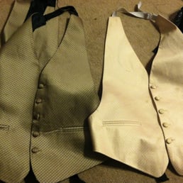 The groomsman's vests were all supposed to be the same color, they gave us all mismatched colors. Terrible. The groomsman's vests were all supposed to be the same color, they gave us all mismatched colors. Terrible.