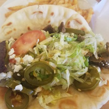 Cafe Athens - Spicy gyro sandwich. - Greek Near Me - Fort Collins, Colorado Cafe Athens - Spicy gyro sandwich. - Greek Near Me - Fort Collins, Colorado