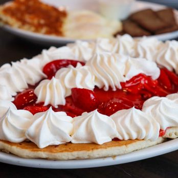 Sunset Grill Clearwater - Pancakes with Strawberry glaze and whipped cream - perfect for an Easter Sunday brunch - Breakfast & Brunch Near Me - Clearwater, Florida Sunset Grill Clearwater - Pancakes with Strawberry glaze and whipped cream - perfect for an Easter Sunday brunch - Breakfast & Brunch Near Me - Clearwater, Florida