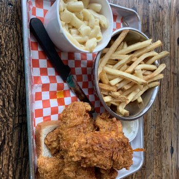 The Cookshack - Jumbo 6pc Chicken Tenders, Mac Mac 'N Cheese, French Fries - Chicken Shop Near Me - Houston, Texas