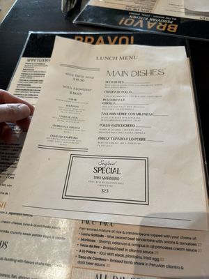 Menu photo 1 Bravo Peruvian Kitchen Coral Springs, FL
