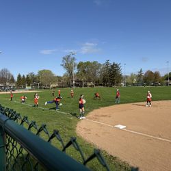 Three of the 4 beautiful softball fields in view here.