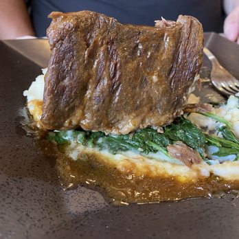 Due 360 - Braised Short Rib after we ate about half of it. It was MASSIVE - Tapas/Small Plates Near Me - Summit, New Jersey