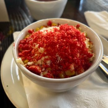 Casa De Tacos Tequila Bar - Elotes (corn) topped with hot Cheetos. - Tacos Near Me - Matteson, Illinois