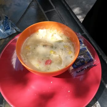 Village Grill - First up, K got the homemade creamy chicken jalapeño soup! 5 stars! - Breakfast & Brunch Near Me - Bakersfield, California Village Grill - First up, K got the homemade creamy chicken jalapeño soup! 5 stars! - Breakfast & Brunch Near Me - Bakersfield, California
