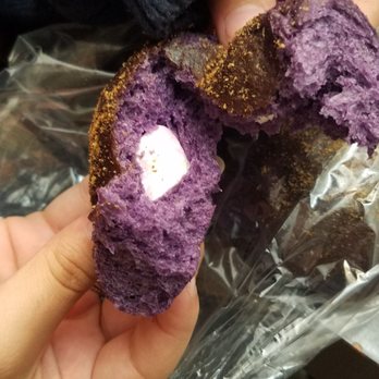 Marianas Grinds - Ube pandesal with cream cheese middle! - Hawaiian Near Me - Jacksonville, Florida Marianas Grinds - Ube pandesal with cream cheese middle! - Hawaiian Near Me - Jacksonville, Florida