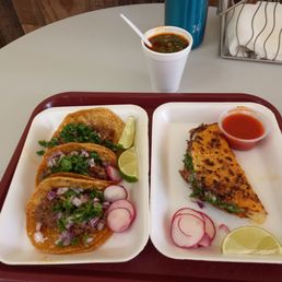 Combo 1 for $10, 3 birria tacos, queso birria taco and consome