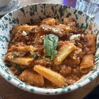 Trattoria Trullo - Rigatoni alla Bolognese - hearty, homemade pasta - Italian Near Me - Aliso Viejo, California