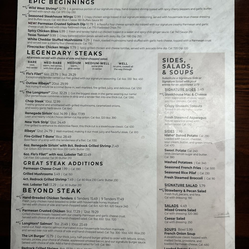 LongHorn Steakhouse - Menu - Steakhouses Near Me - Tampa, Florida LongHorn Steakhouse - Menu - Steakhouses Near Me - Tampa, Florida