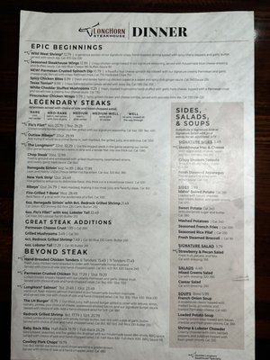 Menu photo 2 LongHorn Steakhouse Tampa, FL Menu photo 2 LongHorn Steakhouse Tampa, FL