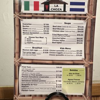 La Choza - Menu - Mexican Near Me - Omaha, Nebraska