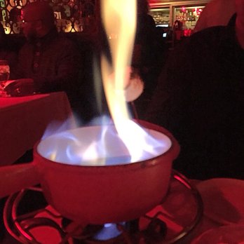 Geja's Cafe - Flames for the DIY s'mores with the dessert course. - Fondue Near Me - Chicago, Illinois