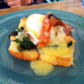 Herringbone Waikiki - Herringbone Eggs Benedict ($28.00) - King Crab, Uni, Hollandaise, Farm Eggs, Bacon, Sweet Bread, Caviar, & Mari's Garden Spinach. - Seafood Near Me - Honolulu, Hawaii Herringbone Waikiki - Herringbone Eggs Benedict ($28.00) - King Crab, Uni, Hollandaise, Farm Eggs, Bacon, Sweet Bread, Caviar, & Mari's Garden Spinach. - Seafood Near Me - Honolulu, Hawaii