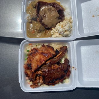 L & R Drive Inn - Loco moco and bbq mix plate - Barbeque Near Me - Kaneohe, Hawaii