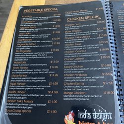 India Delight Bistro & Bar - Menu