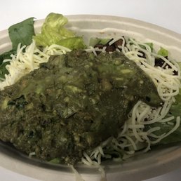 Little heavy on the guacamole. Where's my salad with steak.  Lol