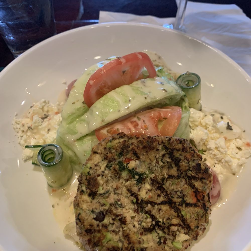 Clancy's Restaurant - Vegetable burger actually made with edamame. - Seafood Near Me - Dennis Port, Massachusetts